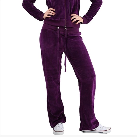 Route 66 Pants - Purple velour pants sz XL